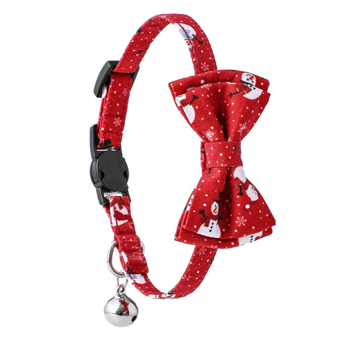 Winter Holiday Christmas Kitten Collar with Bell